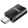 Redukce USB-C to USB-A - Hoco, UA17 Black - ROZBALENO