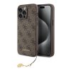 Ochranný kryt na iPhone 15 Pro MAX - Guess, 4G Charms Tone on Tone Brown