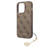 Ochranný kryt na iPhone 14 Pro - Guess, 4G Charms Tone on Tone Brown