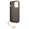 Ochranný kryt na iPhone 14 Pro - Guess, 4G Charms Tone on Tone Brown