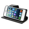 Pouzdro / kryt pro Apple iPhone 5 / 5S / SE - Mercury, Fancy Diary Black/Black