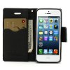 Pouzdro / kryt pro Apple iPhone 5 / 5S / SE - Mercury, Fancy Diary Black/Black