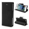Pouzdro / kryt pro Apple iPhone 5 / 5S / SE - Mercury, Fancy Diary Black/Black