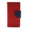 Pouzdro / kryt pro Apple iPhone 5 / 5S / SE - Mercury, Fancy Diary Red/Navy