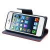 Pouzdro / kryt pro Apple iPhone 5 / 5S / SE - Mercury, Fancy Diary Red/Navy
