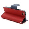 Pouzdro / kryt pro Apple iPhone 5 / 5S / SE - Mercury, Fancy Diary Red/Navy