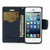 Pouzdro / kryt pro Apple iPhone 5 / 5S / SE - Mercury, Fancy Diary Red/Navy