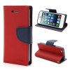 Pouzdro / kryt pro Apple iPhone 5 / 5S / SE - Mercury, Fancy Diary Red/Navy