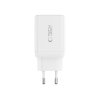 Rychlá nabíječka do sítě - Tech-Protect, NC45W-GAN PD45W White + USB-C kabel