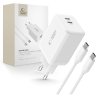 Rychlá nabíječka do sítě - Tech-Protect, NC45W-GAN PD45W White + USB-C kabel