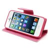 Pouzdro / kryt pro Apple iPhone 5 / 5S / SE - Mercury, Fancy Diary Pink/Hotpink