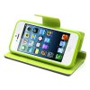 Pouzdro / kryt pro Apple iPhone 5 / 5S / SE - Mercury, Fancy Diary Navy/Lime