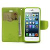 Pouzdro / kryt pro Apple iPhone 5 / 5S / SE - Mercury, Fancy Diary Navy/Lime
