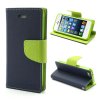 Pouzdro / kryt pro Apple iPhone 5 / 5S / SE - Mercury, Fancy Diary Navy/Lime