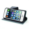 Pouzdro / kryt pro Apple iPhone 5 / 5S / SE - Mercury, Fancy Diary Mint/Navy