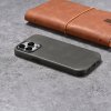 Kožený obal na iPhone 15 Pro - iCarer, OilWax MagSafe Gray