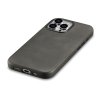 Kožený obal na iPhone 15 Pro - iCarer, OilWax MagSafe Gray