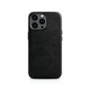 Kožený obal na iPhone 14 Pro - iCarer, OilWax MagSafe Black
