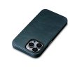 Kožený obal na iPhone 14 Pro - iCarer, OilWax MagSafe Blue