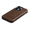 Kožený obal na iPhone 14 Pro - iCarer, OilWax MagSafe Brown