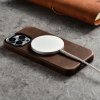 Kožený obal na iPhone 14 Pro - iCarer, OilWax MagSafe Brown