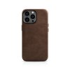 Kožený obal na iPhone 14 Pro - iCarer, OilWax MagSafe Brown