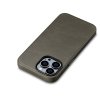 Kožený obal na iPhone 14 Pro - iCarer, OilWax MagSafe Gray