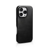Kožený obal na iPhone 16 Pro - iCarer, OilWax MagSafe Black