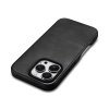 Kožený obal na iPhone 16 Pro - iCarer, OilWax MagSafe Black