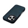 Kožený obal na iPhone 16 Pro - iCarer, OilWax MagSafe Blue