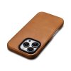 Kožený obal na iPhone 16 Pro - iCarer, OilWax MagSafe Camel