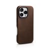 Kožený obal na iPhone 16 Pro MAX - iCarer, OilWax MagSafe Brown