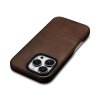 Kožený obal na iPhone 16 Pro MAX - iCarer, OilWax MagSafe Brown
