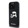 Ochranný kryt na iPhone 16 Pro MAX - Karl Lagerfeld, 3D Rubber Double Heads Black