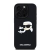 Ochranný kryt na iPhone 16 Pro MAX - Karl Lagerfeld, 3D Rubber Double Heads Black