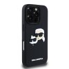 Ochranný kryt na iPhone 16 Pro MAX - Karl Lagerfeld, 3D Rubber Double Heads Black