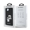 Ochranný kryt na iPhone 16e - Karl Lagerfeld, Saffiano Karl and Choupette Black