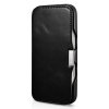 Knížkové pouzdro na iPhone 16 Pro - iCarer, Oil Wax Real Leather MagSafe Black