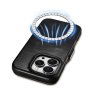 Knížkové pouzdro na iPhone 16 Pro - iCarer, Oil Wax Real Leather MagSafe Black