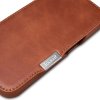 Knížkové pouzdro na iPhone 15 - iCarer, Oil Wax Real Leather MagSafe Brown