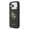 Ochranný kryt na iPhone 17 Pro - Guess, Metal Logo Strap Black