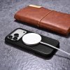 Kožený obal na iPhone 17 Pro - iCarer, OilWax MagSafe Black