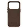 Kožený obal na iPhone 17 Pro - iCarer, OilWax MagSafe Brown