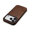 Kožený obal na iPhone 17 Pro - iCarer, OilWax MagSafe Brown
