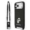 Ochranný kryt na iPhone 17 Pro MAX - Karl Lagerfeld, Saffiano Crossbody Karl and Choupette Black