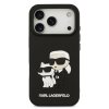 Ochranný kryt na iPhone 17 Pro - Karl Lagerfeld, 3D Rubber Karl and Choupette Black