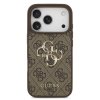 Ochranný kryt na iPhone 17 Pro - Guess, 4G Metal Logo Brown