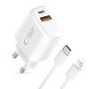 Rychlá nabíječka do sítě - Tech-Protect, NCA30 PD30W/QC3.0 + Lightning kabel