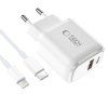 Rychlá nabíječka do sítě - Tech-Protect, NCA30 PD30W/QC3.0 + Lightning kabel
