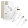 Nabíjecí USB adaptér do sítě - Tech-Protect, NCA20 PD20W/QC3.0 + USB-C kabel